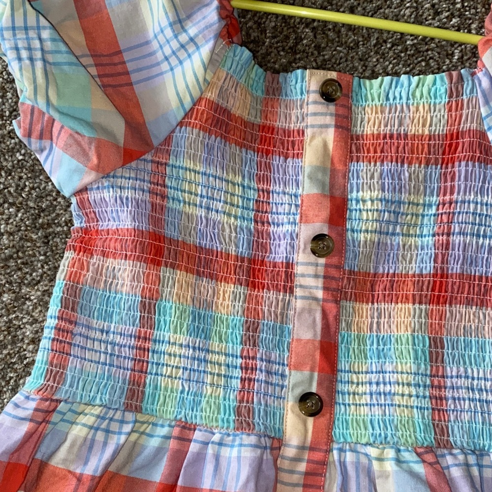 💜 2/$25 Wonder Nation Colorful Plaid Kids Dress - Picture 4 of 4